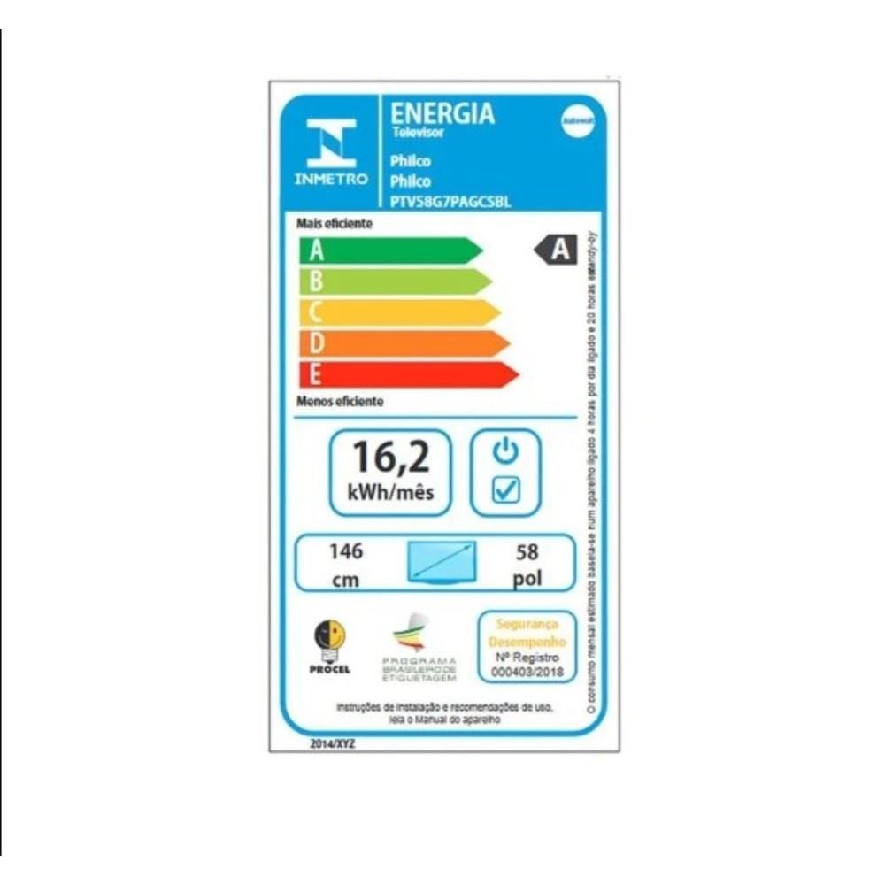 Smart Tv 58” Philco Led Android Tv 4K Ptv58g7pagcsbl