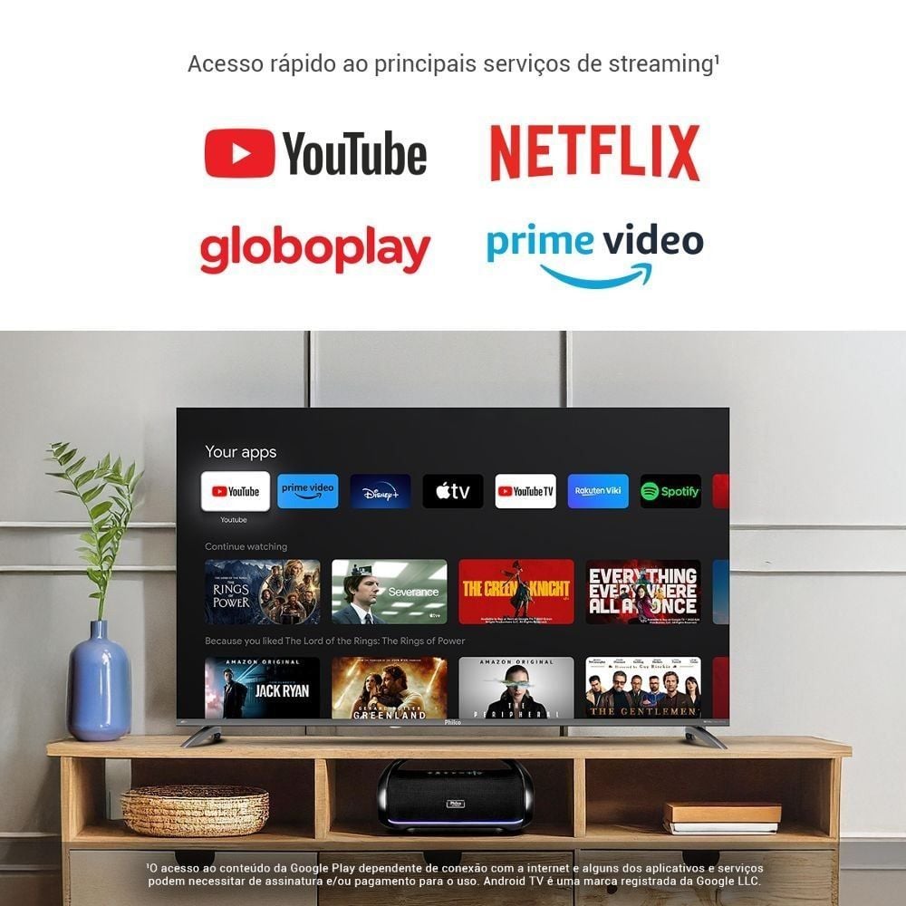 Smart Tv 60” Philco P60cga Led Google Tv Dolby Atmos