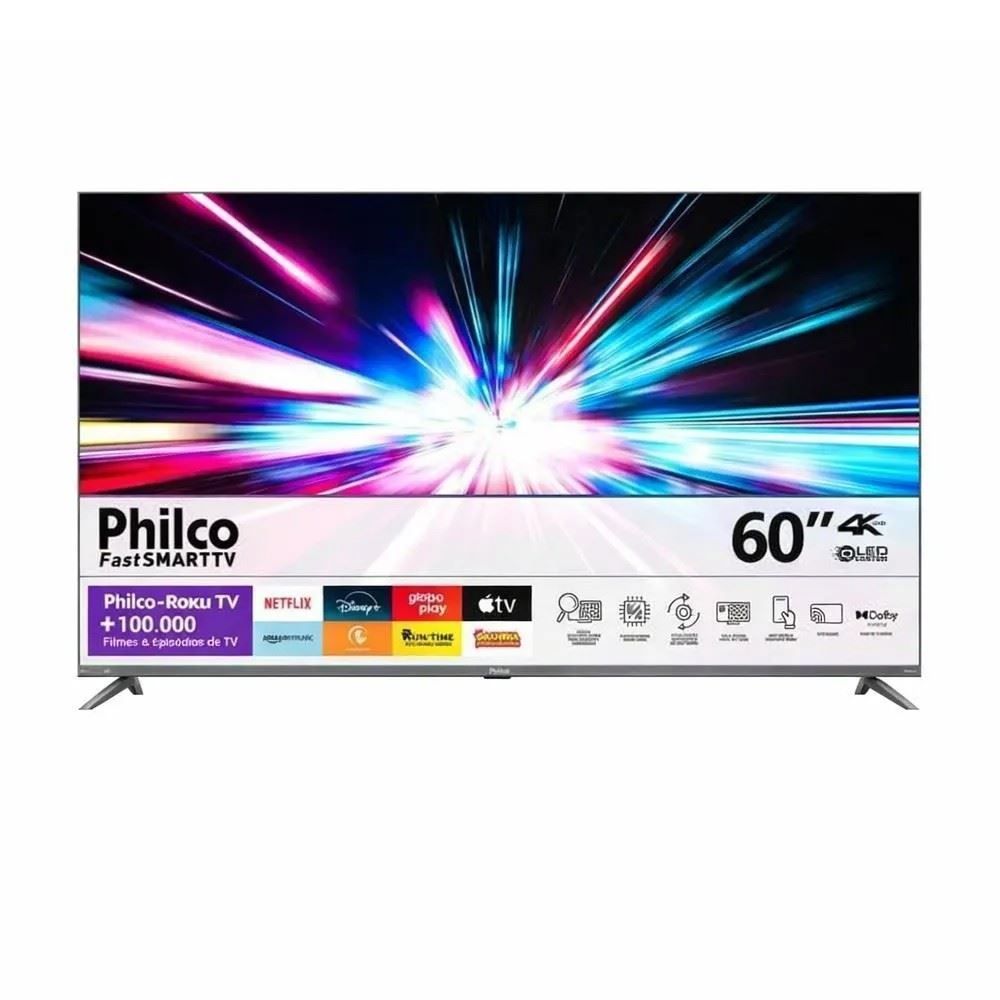 Smart Tv 60" Roku Philco Qled Dolby Áudio P60cra