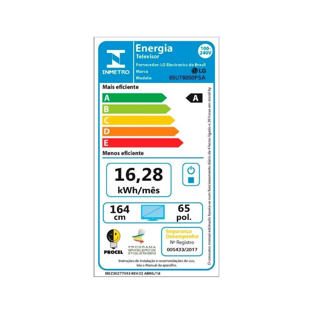 Smart Tv 65” Uhd 4K Lg Thinq Ai Tv 65Ut8050psa - Bivolt