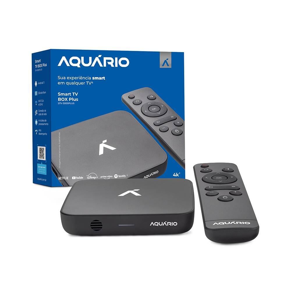 Smart Tv Box Plus Aquário Stv-3000 - Bivolt