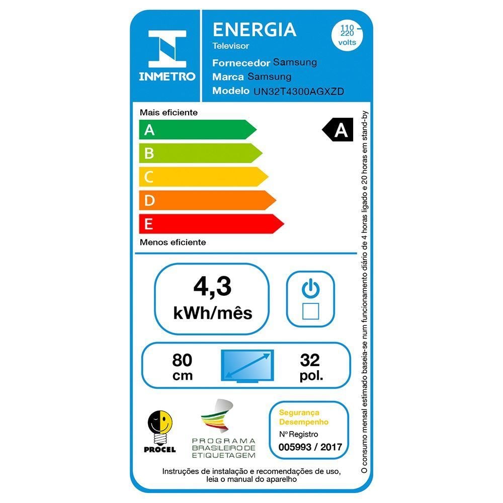 Smart Tv 32" Hd Samsung Led Hdr T4300 - Bivolt