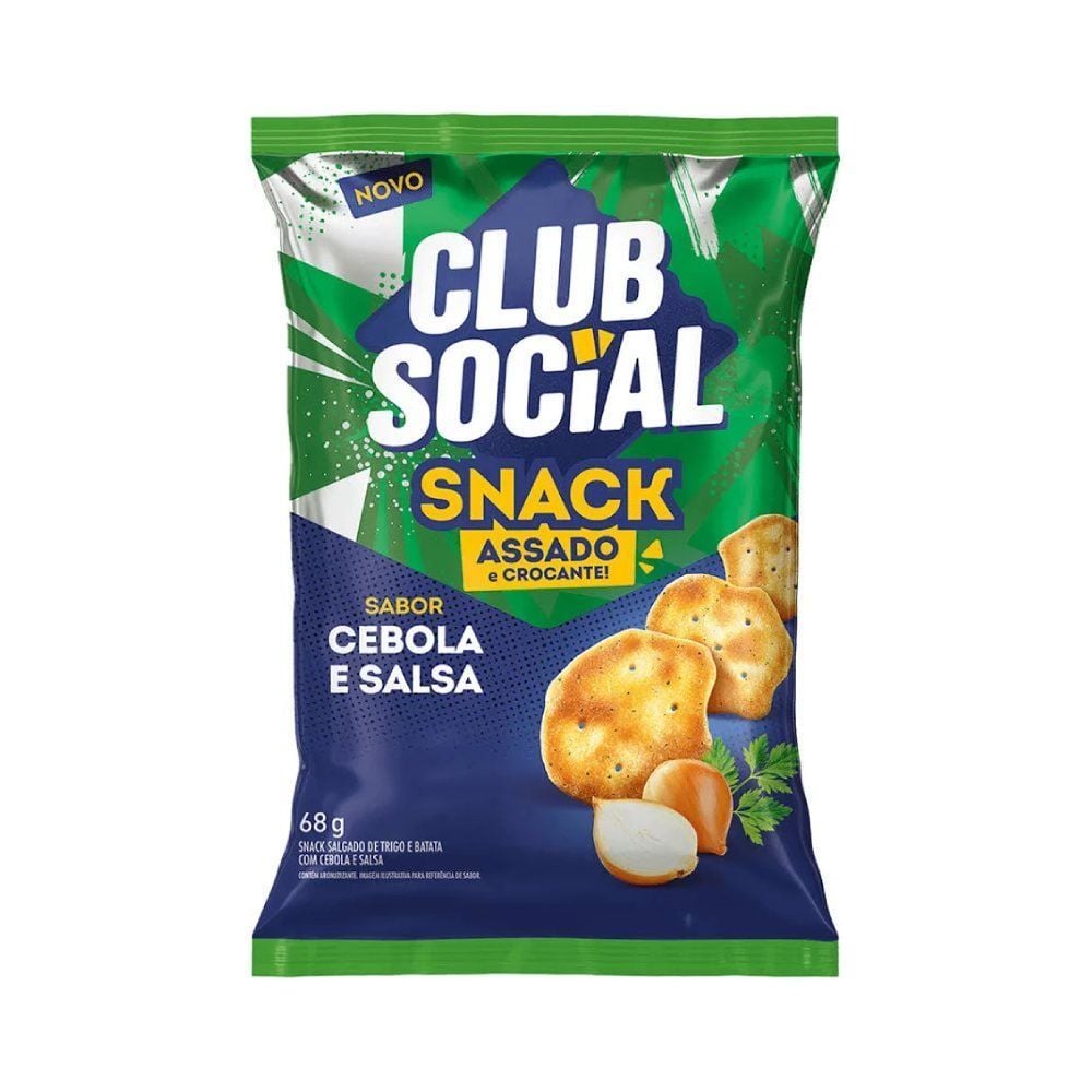 Snack Club Social Cebola e Salsa 68G
