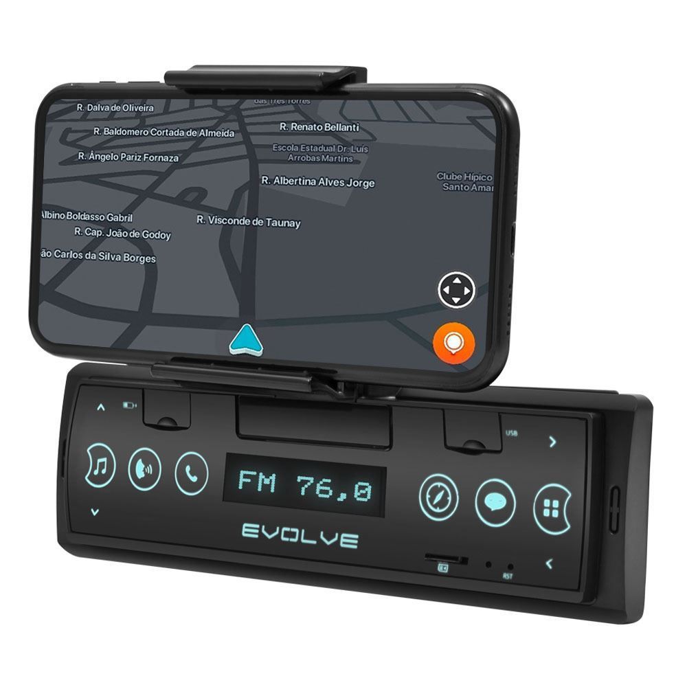Som Automotivo Evolve Connect P3352 Bluetooth Multilaser - Preto
