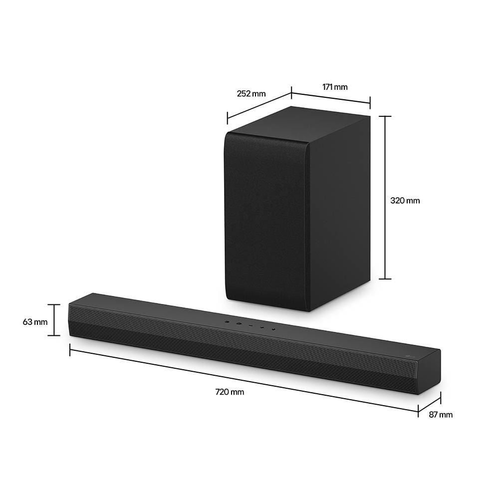 Soundbar Lg S40t 300W Rms 2.1 Canais Bluetooth 5.3 Hdmi Ai Sound Pro