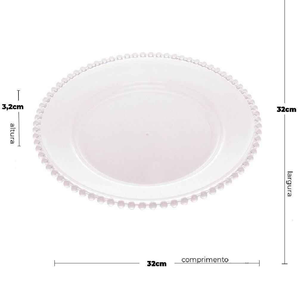 Sousplat Balls 33 Cm Lyor - Transparente