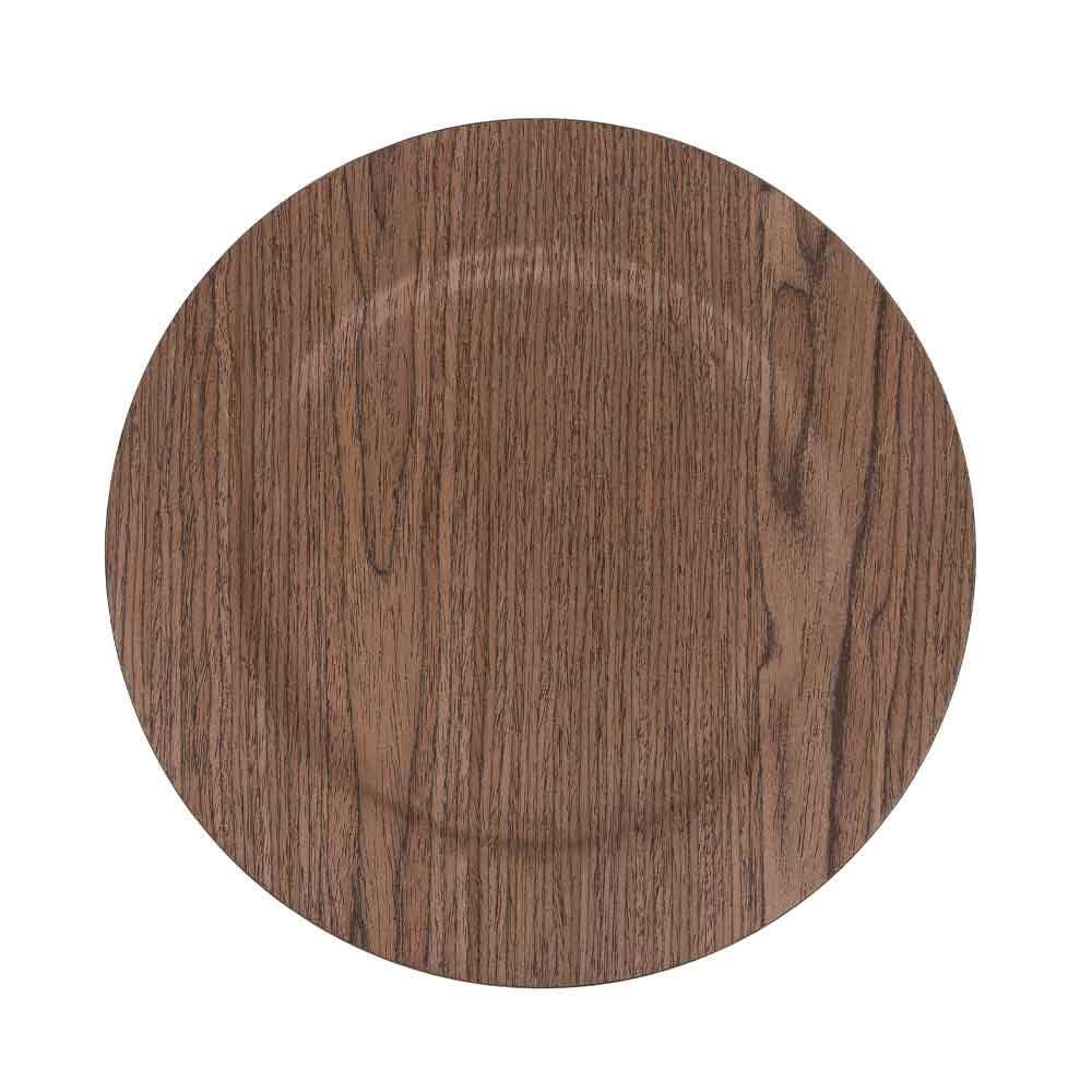 Sousplat Madeira 33Cm - Marrom