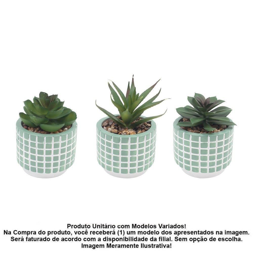 Suculenta Artificial Com Vaso De Cimento Havan Casa 9,8 Cm - Sortido