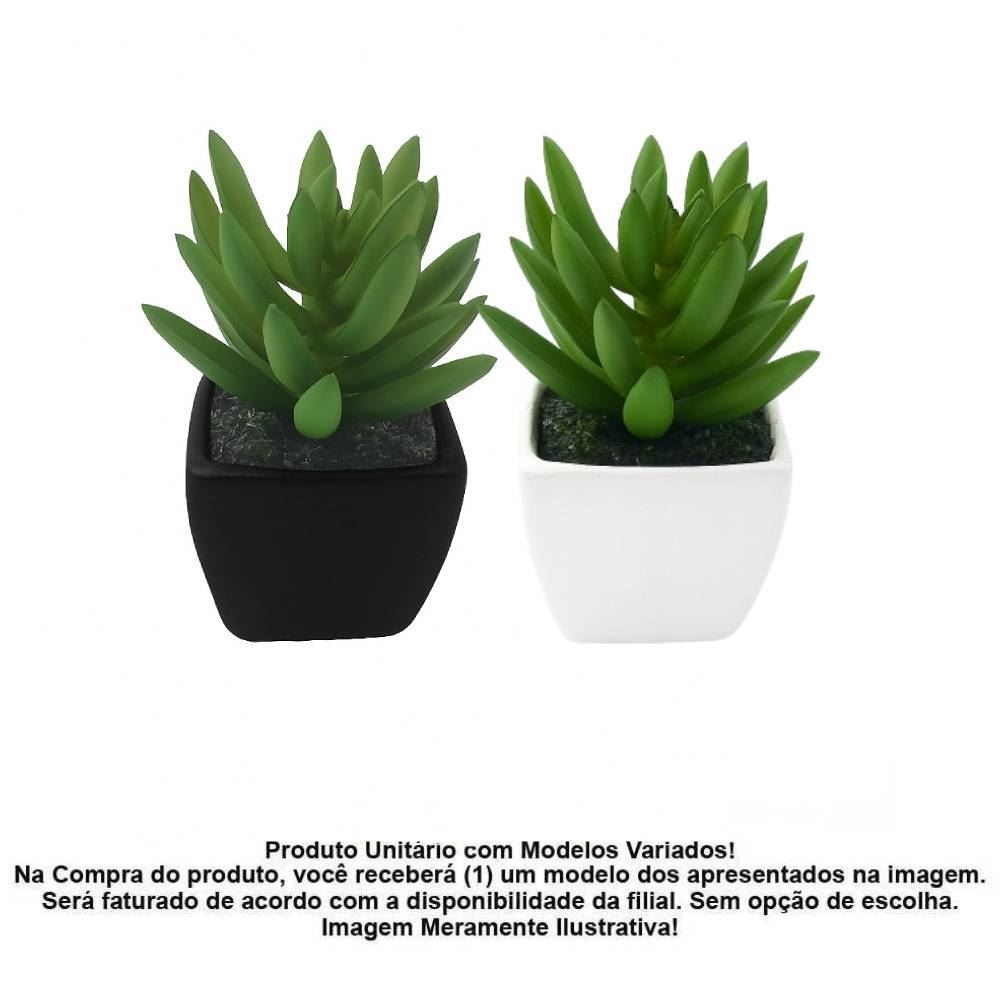 Suculenta Artificial Com Vaso Quadrado Havan Casa 8,89 Cm - Sortido