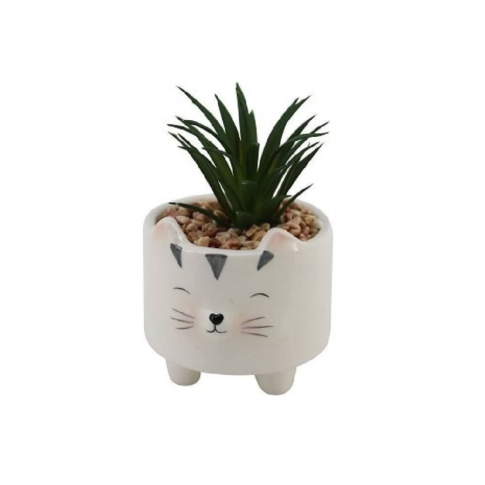 Suculenta Gato Decorativa Havan Casa - Branco