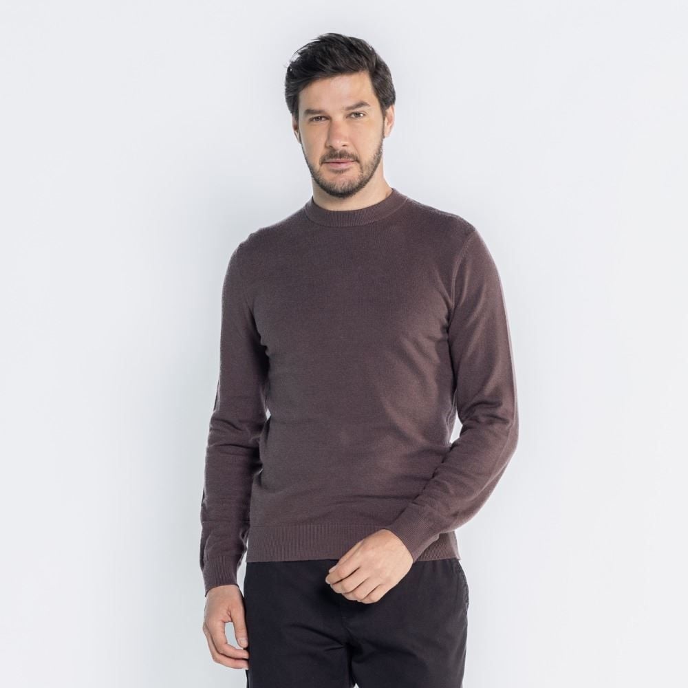 Suéter Masculino De Tricot Gola Redonda Marc Alain 