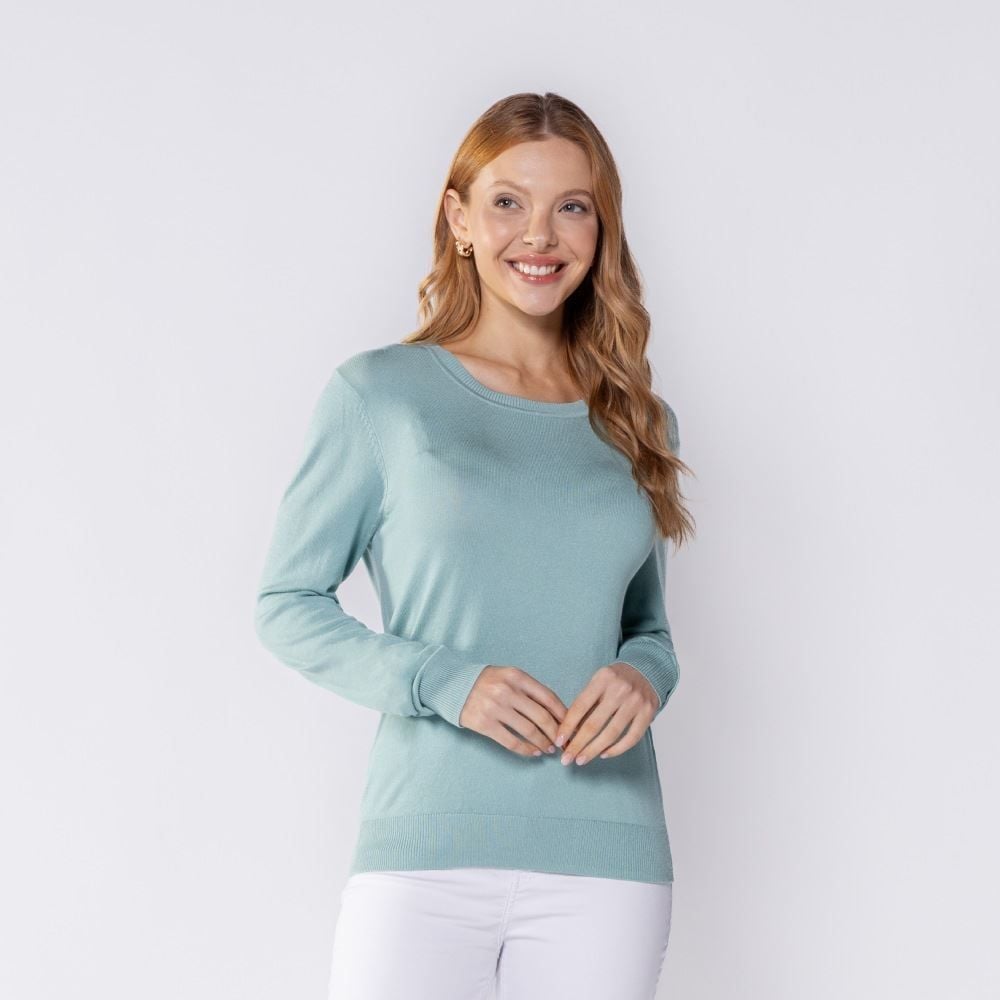 Suéter Feminino Gola Redonda Patricia Foster