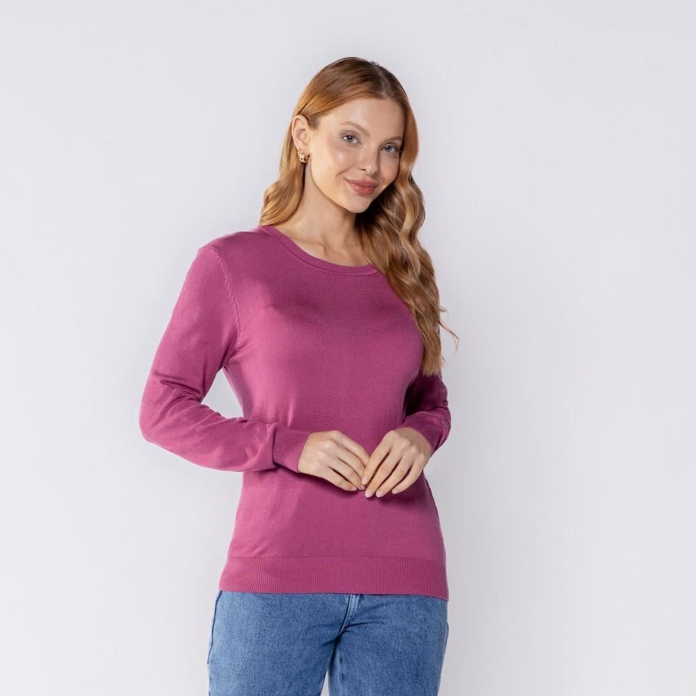 Suéter Feminino Gola Redonda Patricia Foster