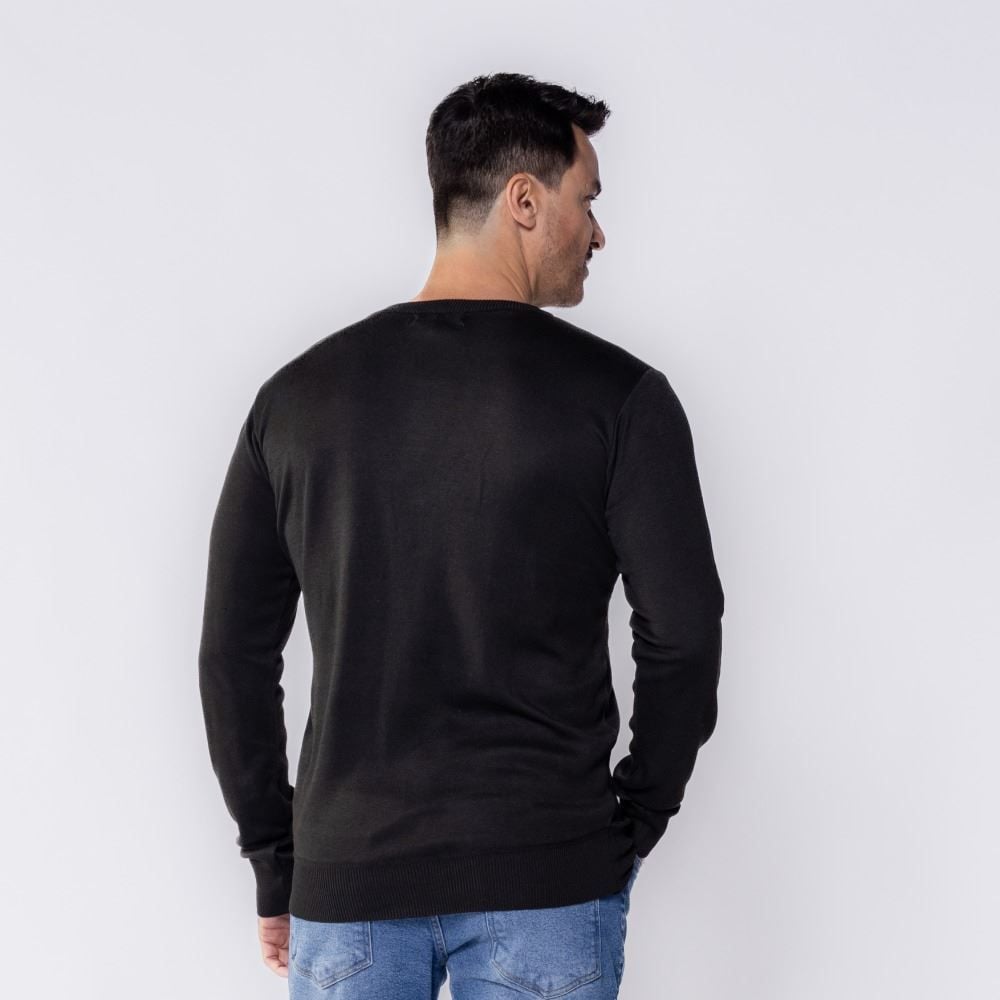 Suéter Masculino De Tricot Gola Redonda Marc Alain