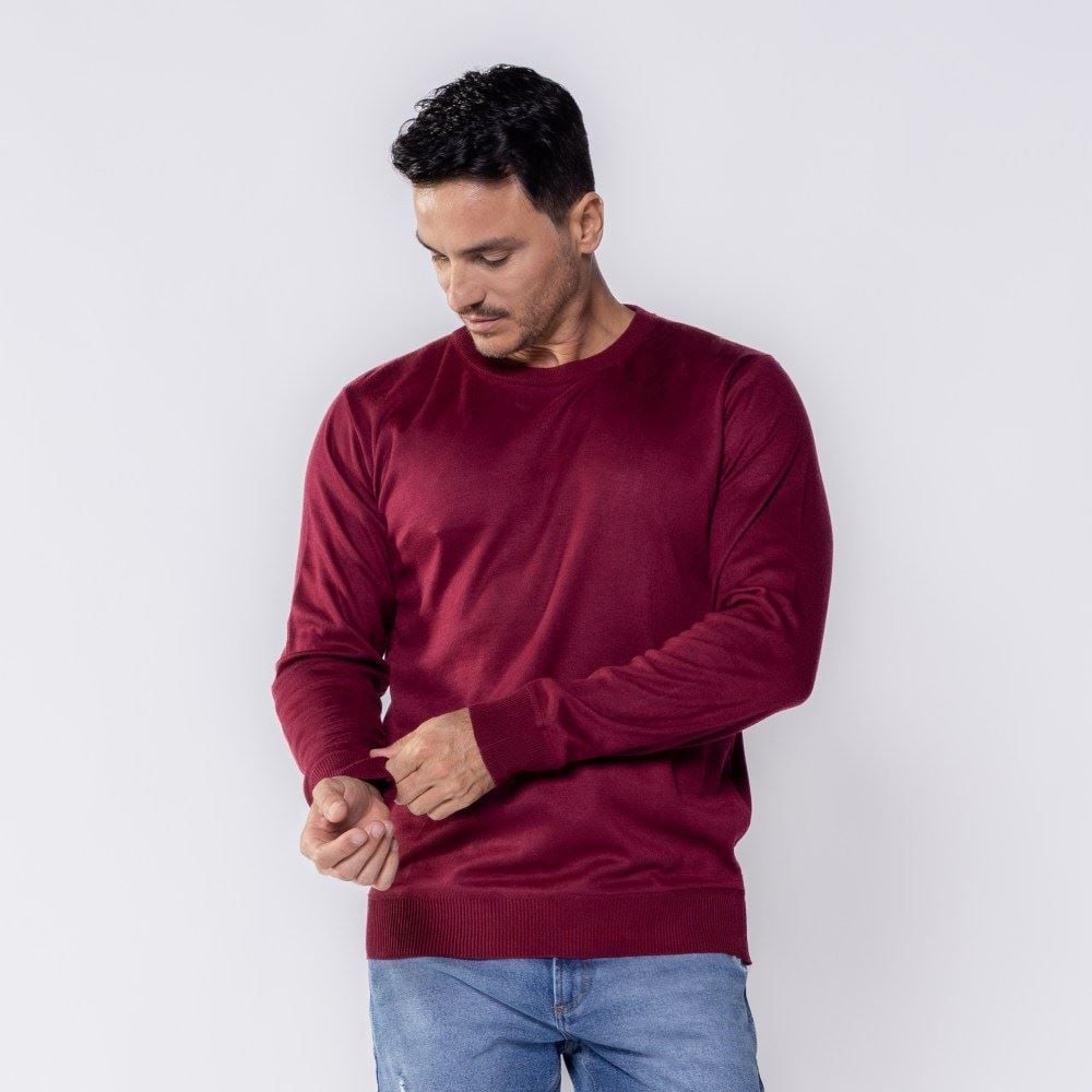 Suéter Masculino De Tricot Gola Redonda Marc Alain