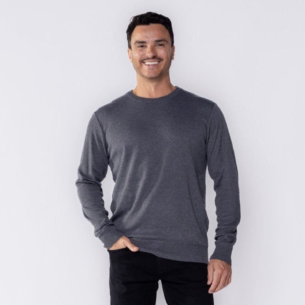 Suéter Masculino De Tricot Gola Redonda Marc Alain