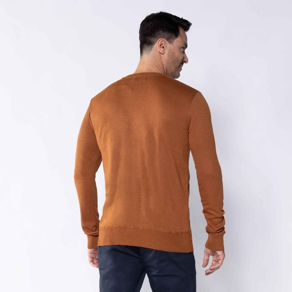 Suéter Masculino De Tricot Gola Redonda Marc Alain