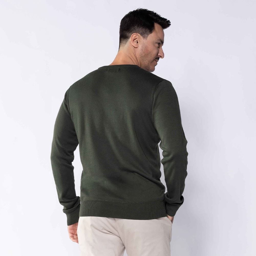 Suéter Masculino De Tricot Gola Redonda Marc Alain