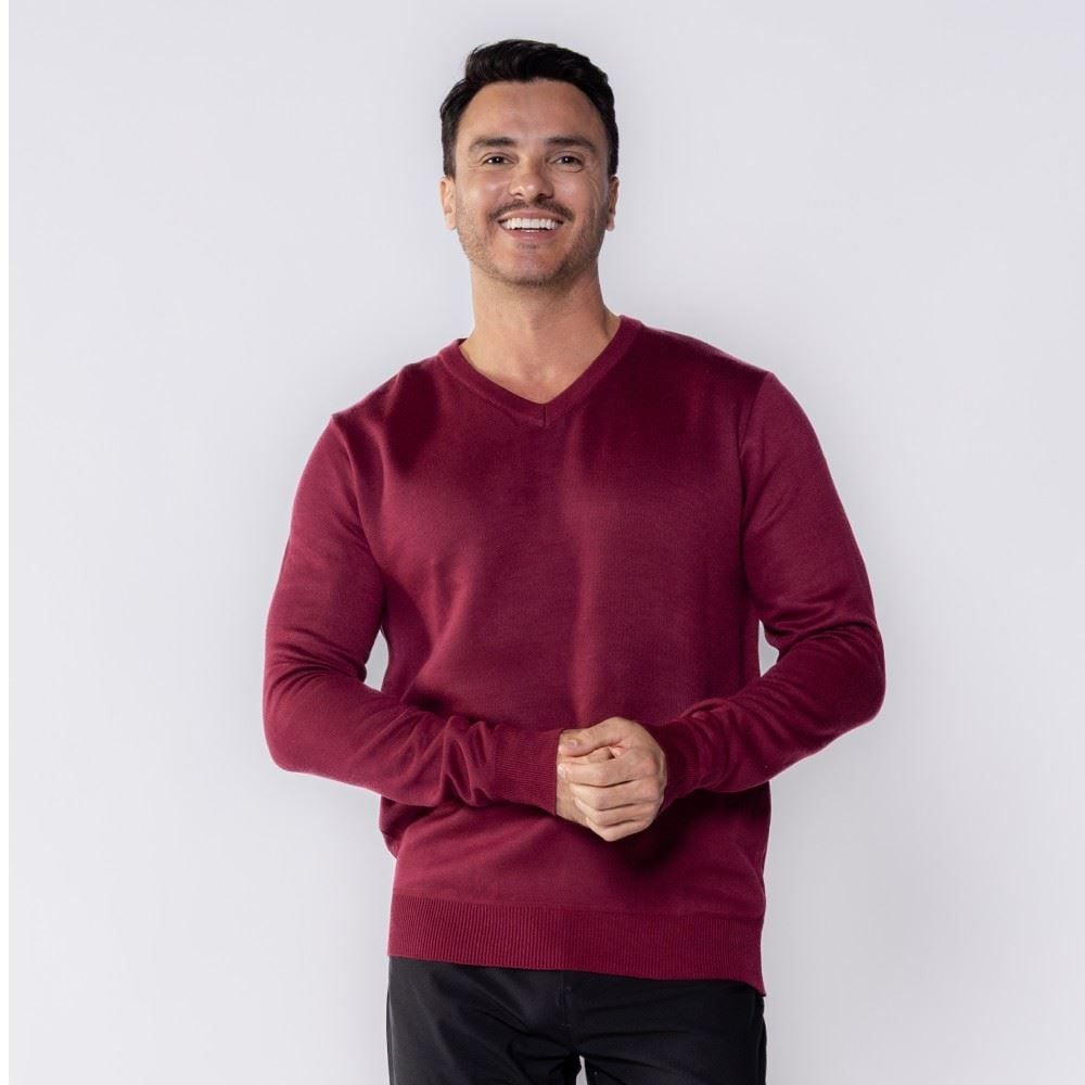 Suéter Masculino De Tricot Gola V Marc Alain