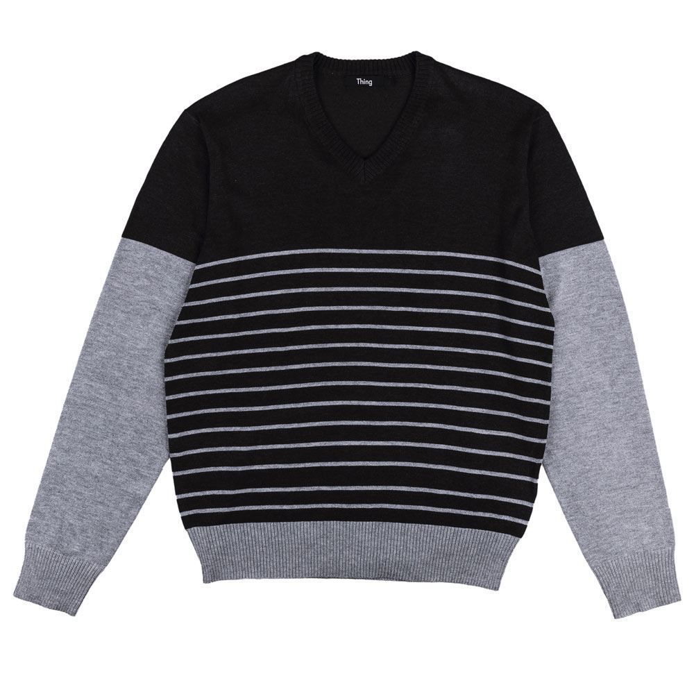 Suéter Masculino Tricot com Recorte Thing