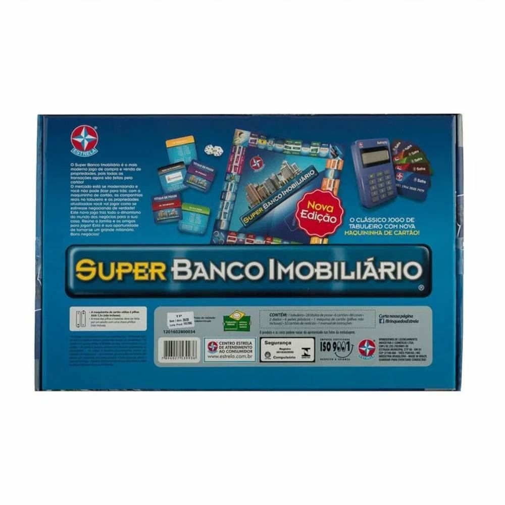 Super Banco Imobiliário Com Cartão Estrela - Colorido