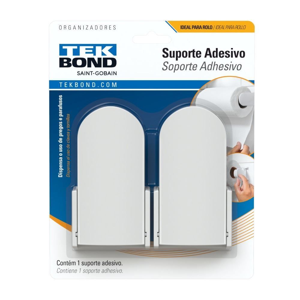 Suporte Adesivo para Papel Toalha Tekbond Cozinha - 78072708121