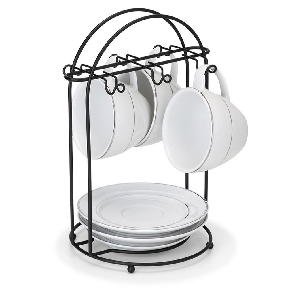 Suporte De Xícaras De Chá Arthi 26,5Cm - Preto
