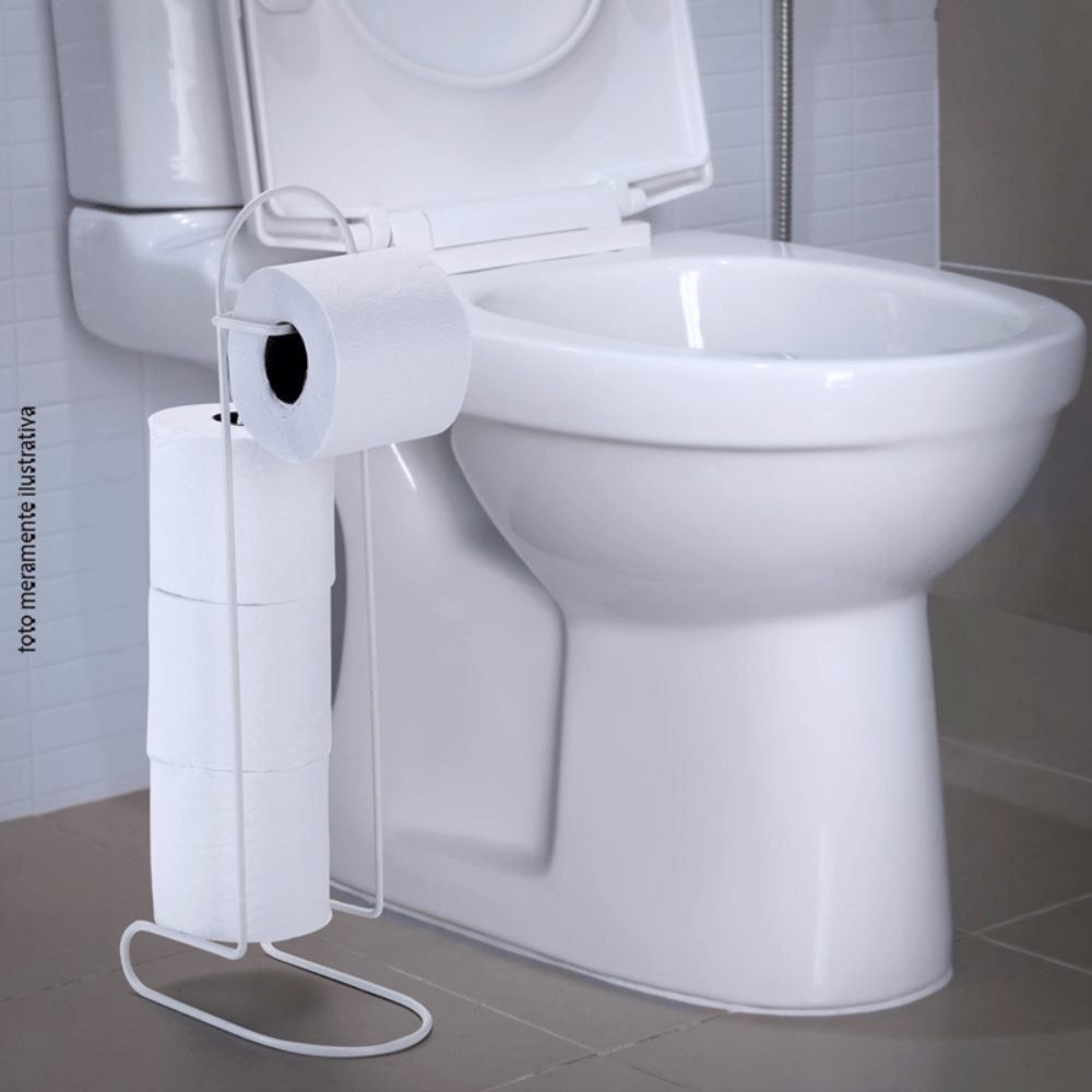 Suporte Para 4 Rolos De Papel Higiênico Arthi - Branco