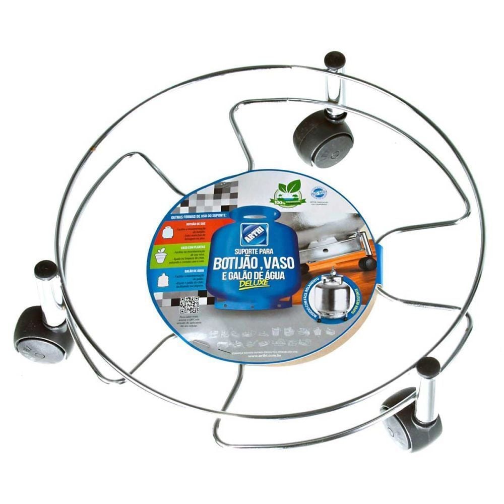 Suporte Multiuso Arthi 30Cm - Aço Cromado