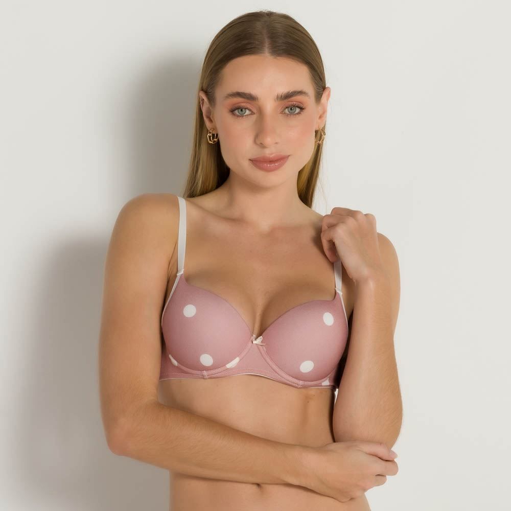 Sutiã Com Bojo Estampa Poá Camila Moretti