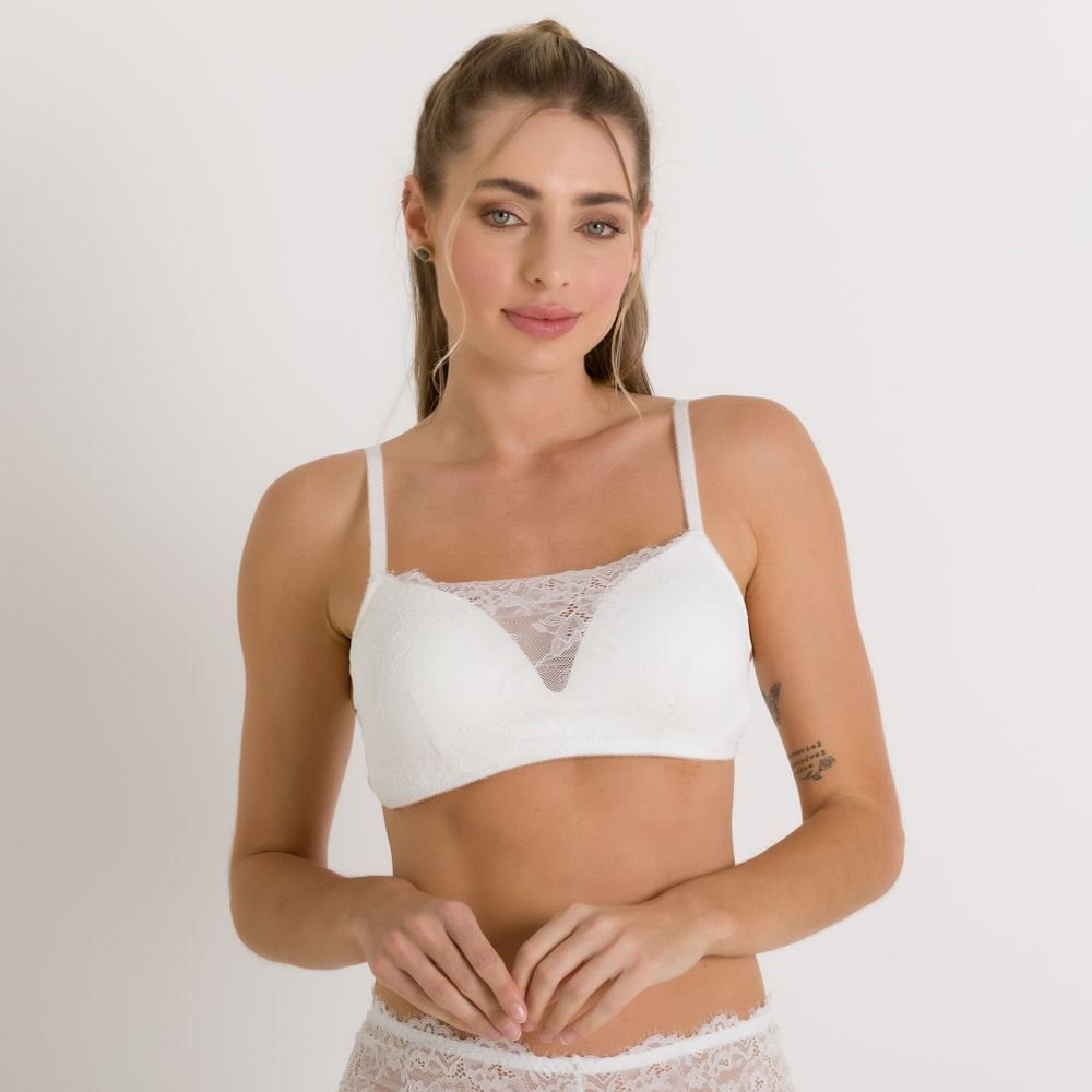 Sutiã Top Em Renda De Poliamida Camila Moretti