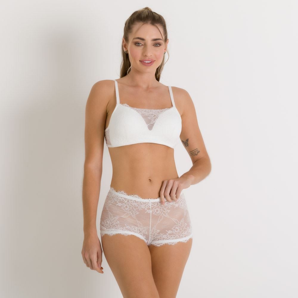 Sutiã Top Em Renda De Poliamida Camila Moretti