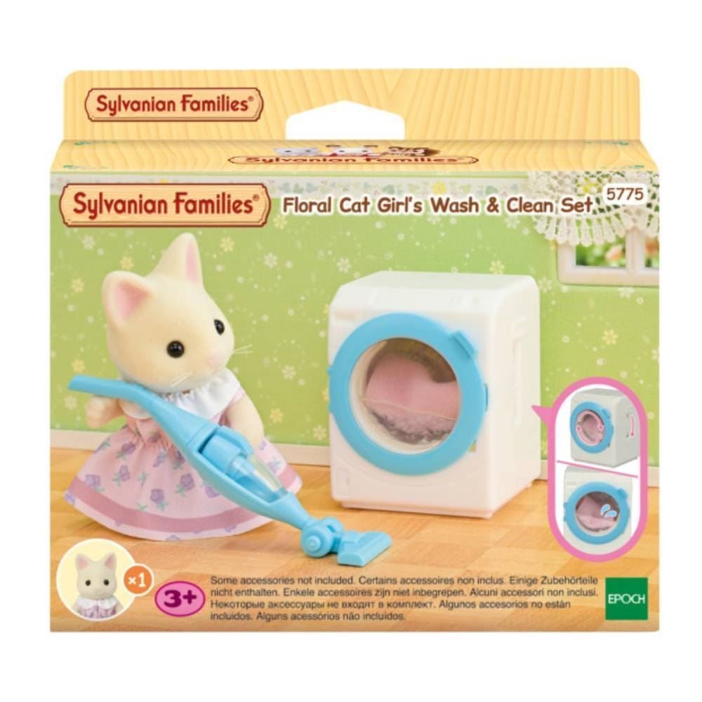 Sylvanian Families Conjunto Lavagem E Limpeza Menina Gato Primavera Epoch - 5775
