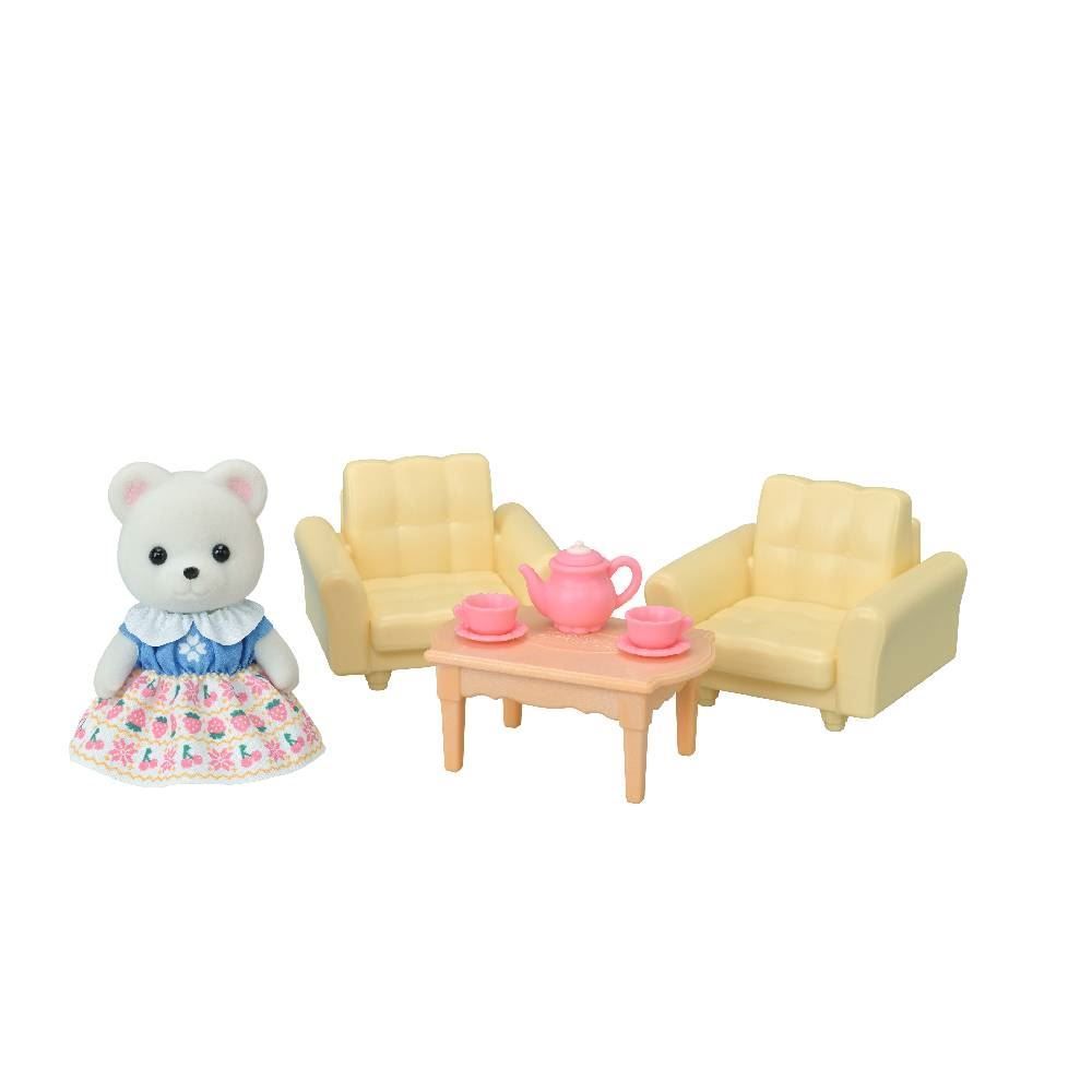 Sylvanian Families Conjunto Sala De Estar Menina Urso Epoch - 5831