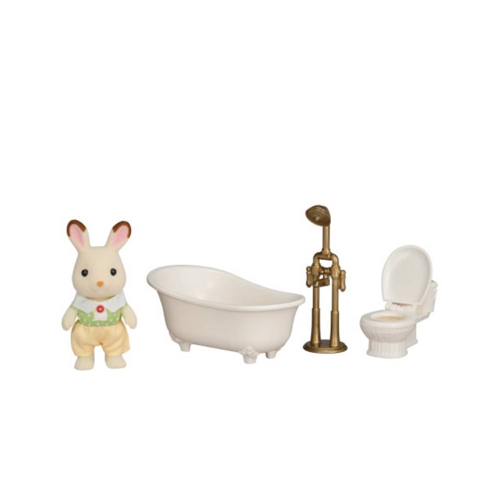 Sylvanian Families Hora Do Banho Menino Coelho Chocolate - 5779