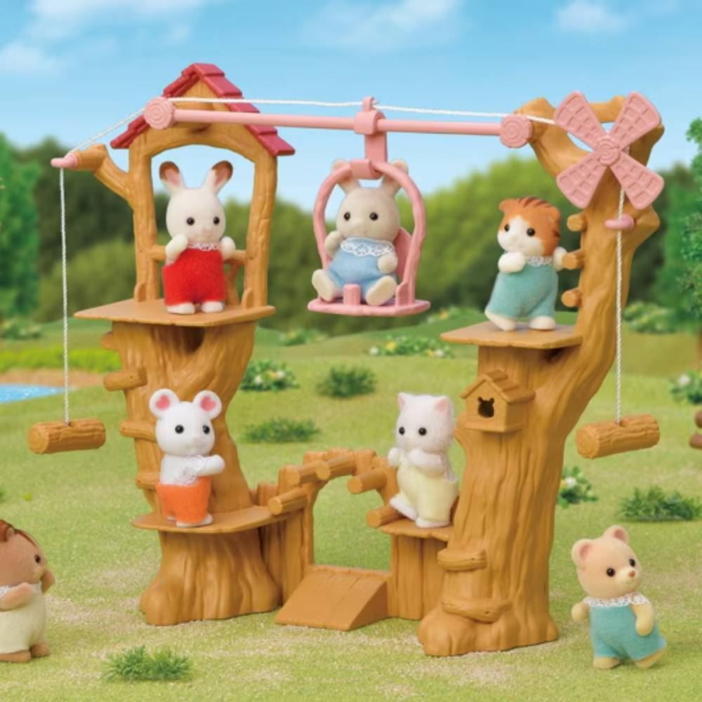 Sylvanian Families Parquinho Nas Árvores Do Bebê Coelho De Leite Epoch - 5452