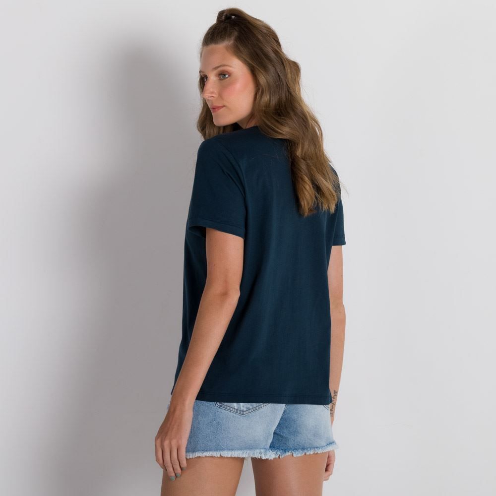 T-Shirt com Quadrado Estampado Patricia Foster