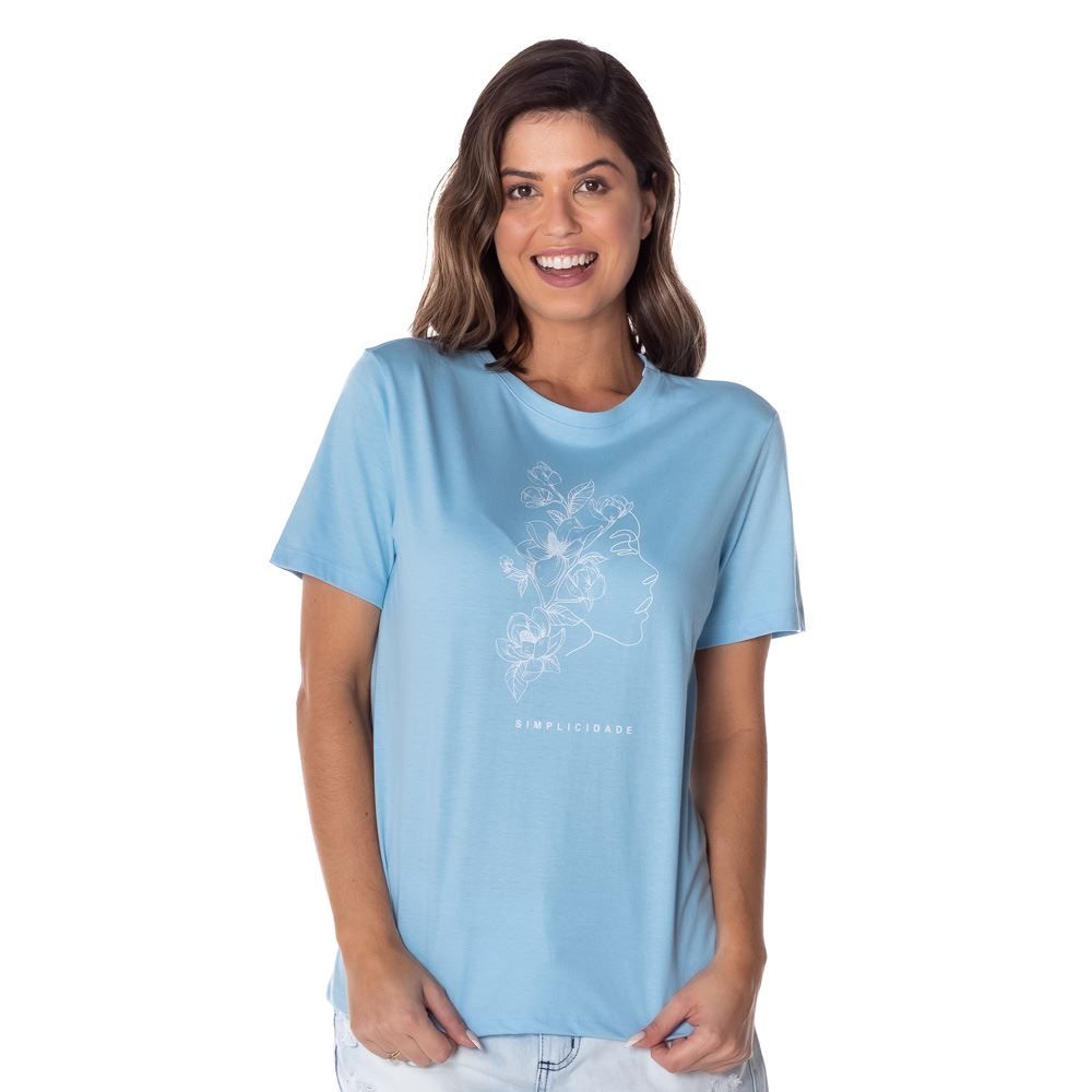 T-Shirt Estampa Rosto Patrícia Foster