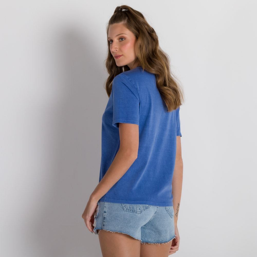 T-Shirt Feminina Lavagem Estonada Patricia Foster