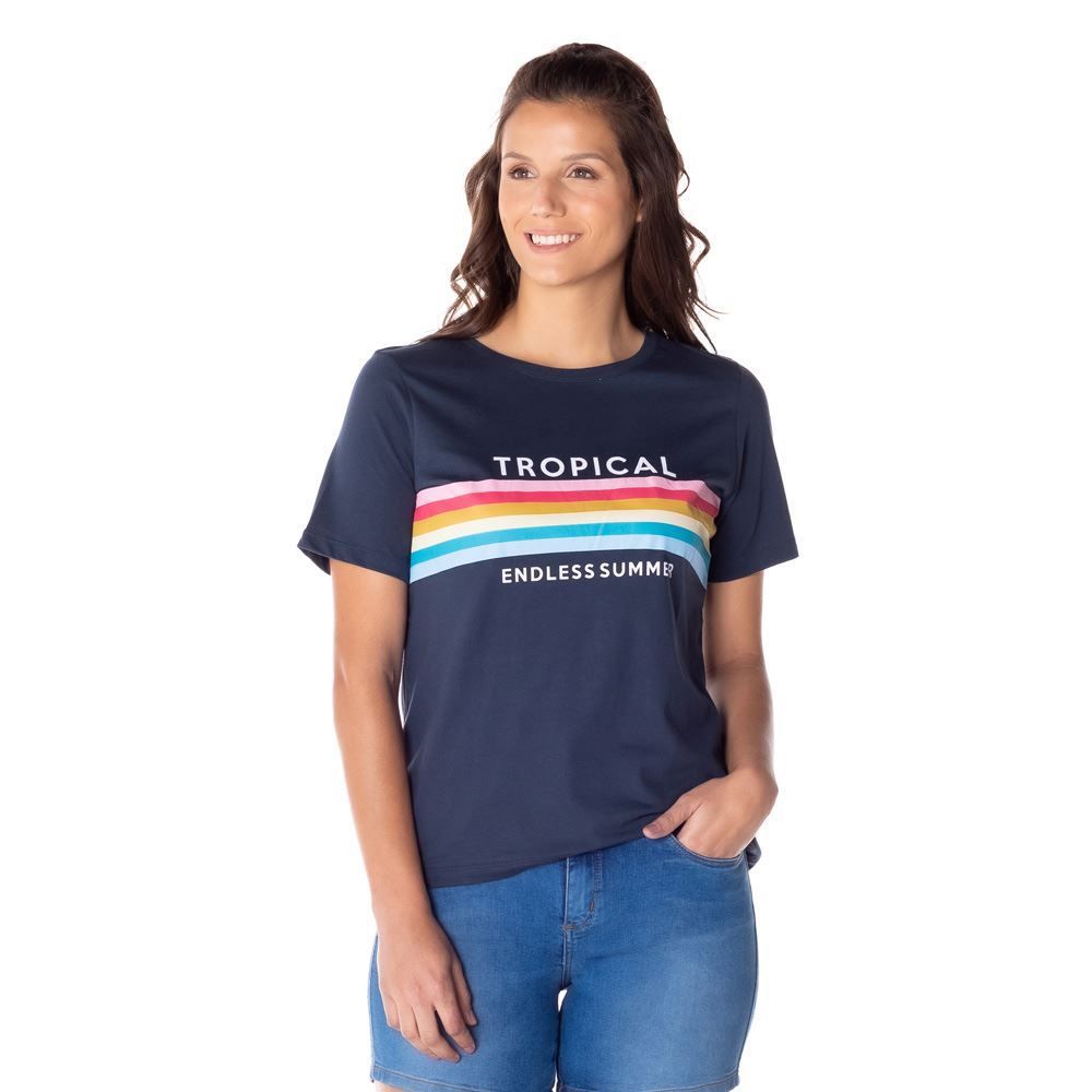 T-Shirt Malha Estampada Patrícia Foster