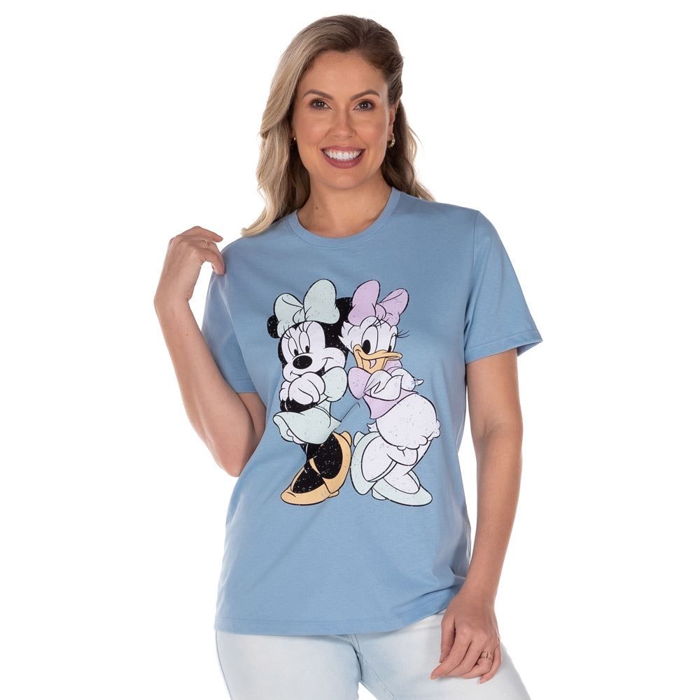 T-Shirt Manga Curta Minnie e Margarida Disney