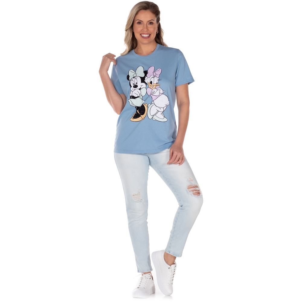 T-Shirt Manga Curta Minnie e Margarida Disney