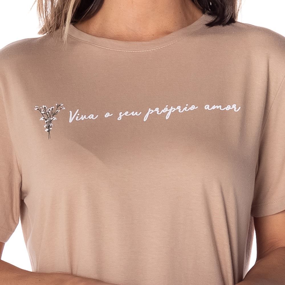 T-Shirt Silk Frase Patrícia Foster