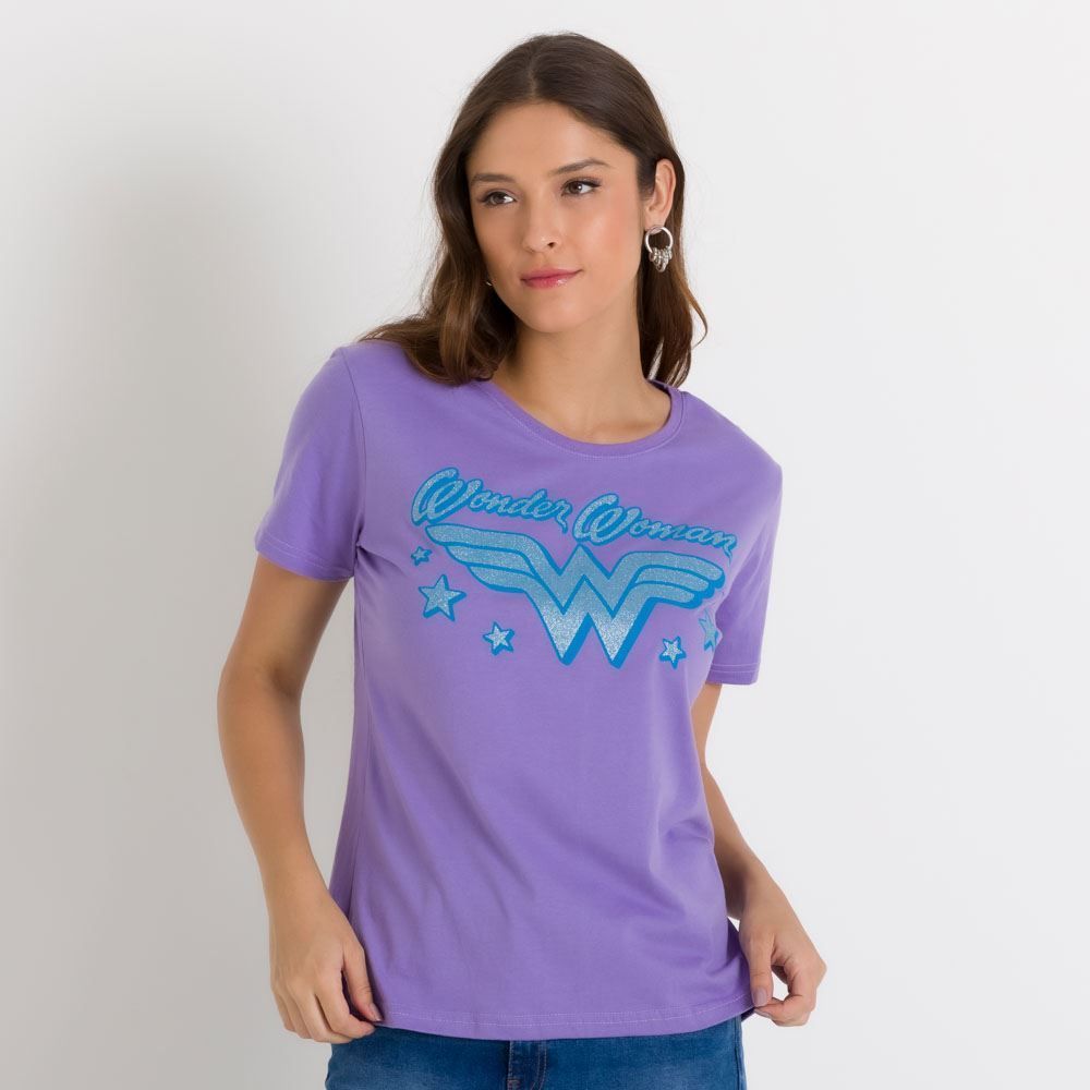T-Shirt Wonder Woman com Glitter BandUP