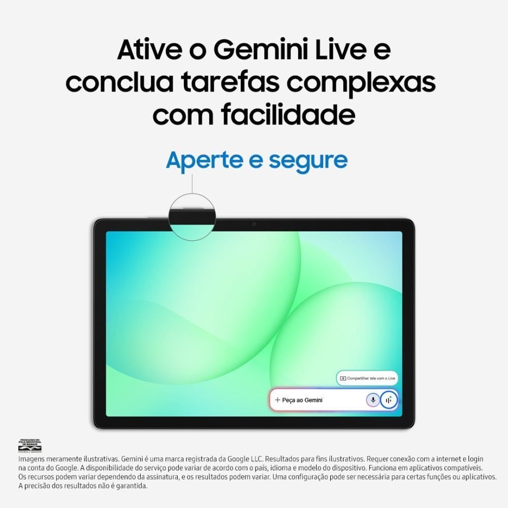Tablet Samsung Galaxy Tab A11+ 128Gb 6Gb Ram 5G Tela de 11" - Cinza