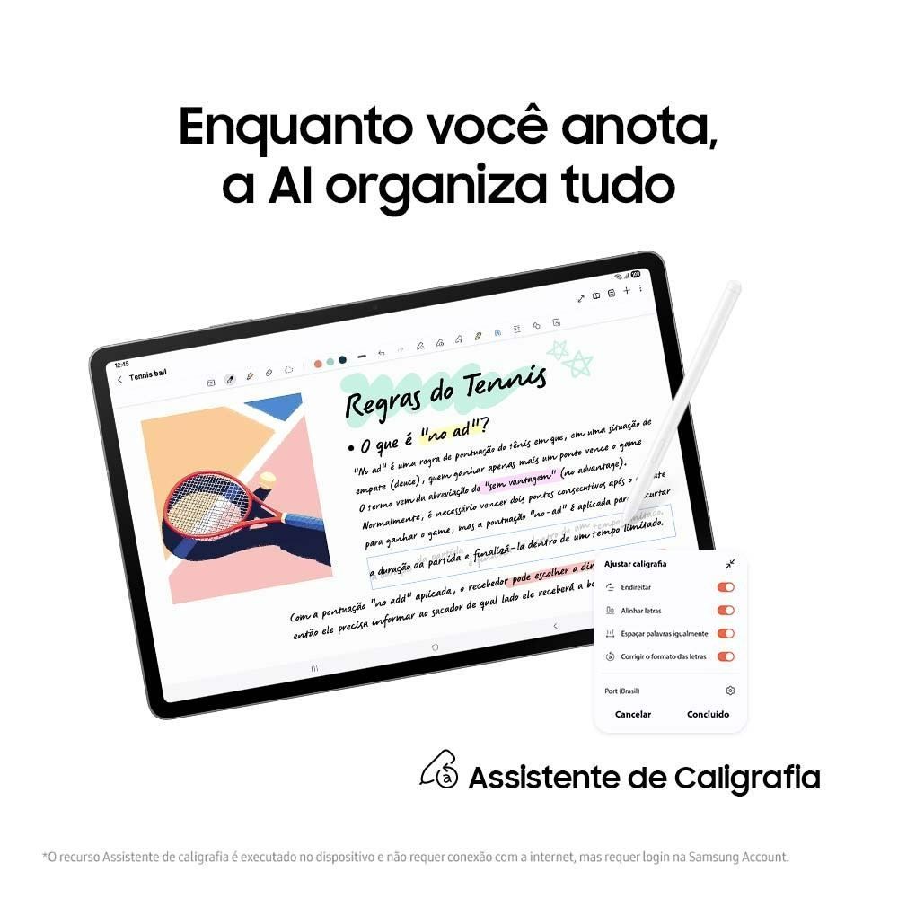 Tablet Samsung Galaxy Tab S10fe Wifi 128Gb 8Gb Ram - Cinza