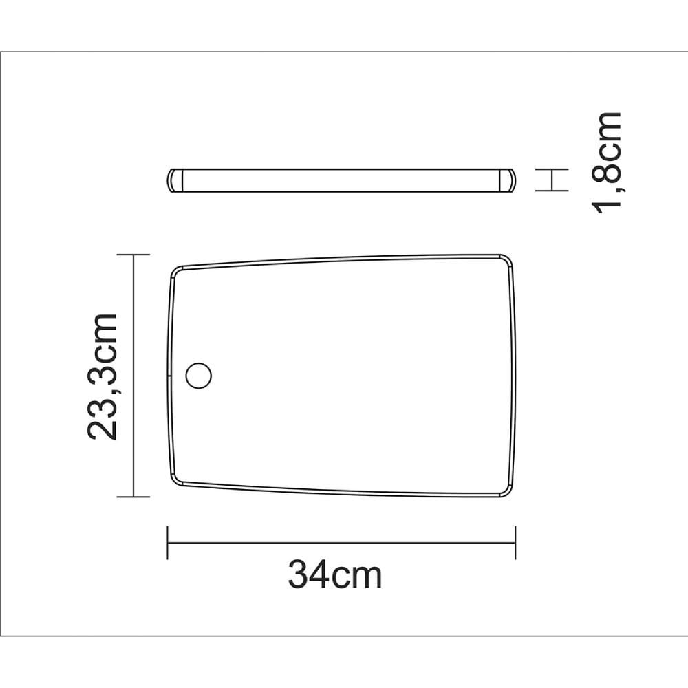 Tábua De Corte Retangular Madeira Kitchen Tramontina 34Cm - Madeira