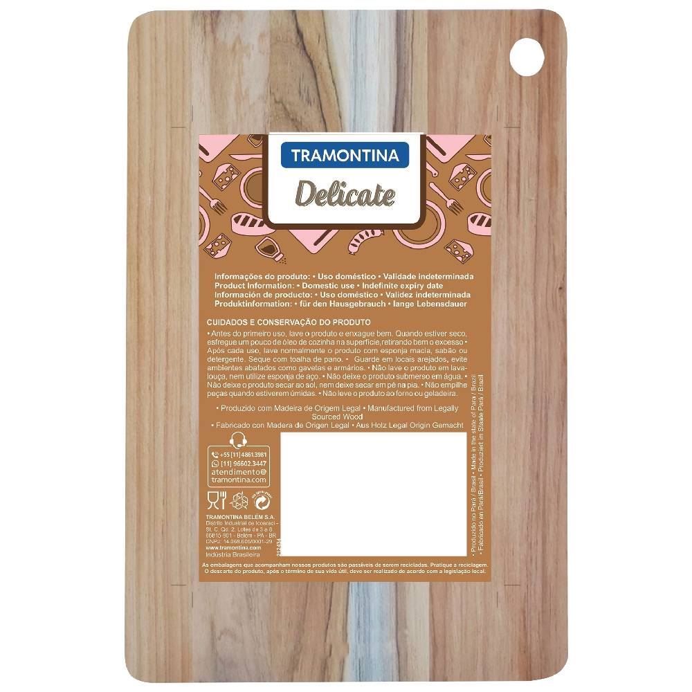 Tábua De Corte Retangular Tramontina 33X20cm - Madeira