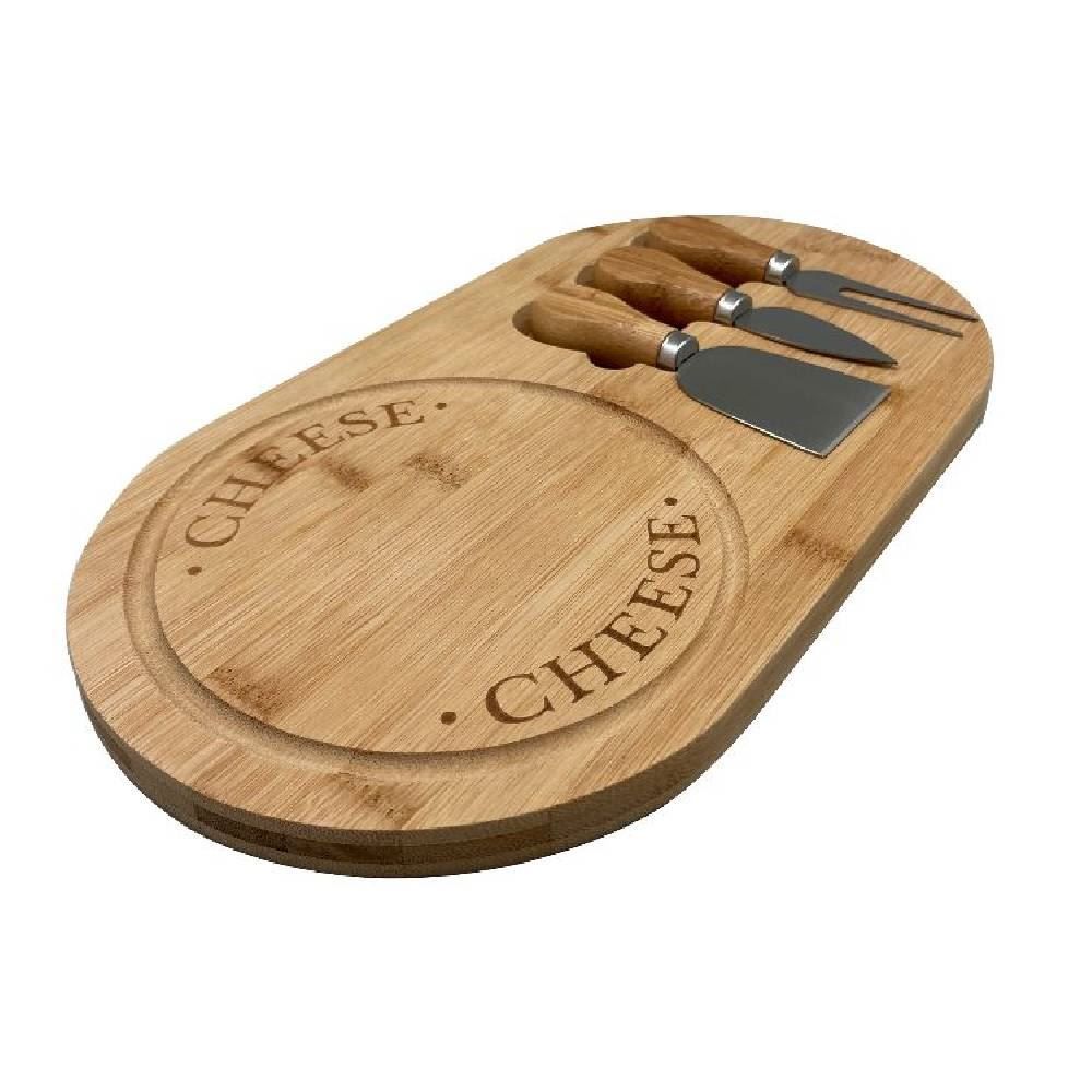 Tabua De Queijos Bambu Havan Casa 3Peças - Bambu