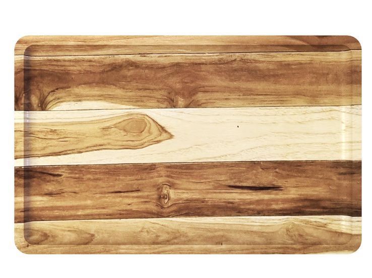 Tabua Teca Double 40Cm X 28Cm Area De Corte C/ Canaleta E Rebaixo